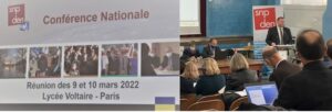 Conférence nationale du SNPDEN des 9 et 10 mars 2022